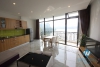Gorgeous apartment with amazing lake view for rent in Truc Bach, Ba Dinh, Hanoi 